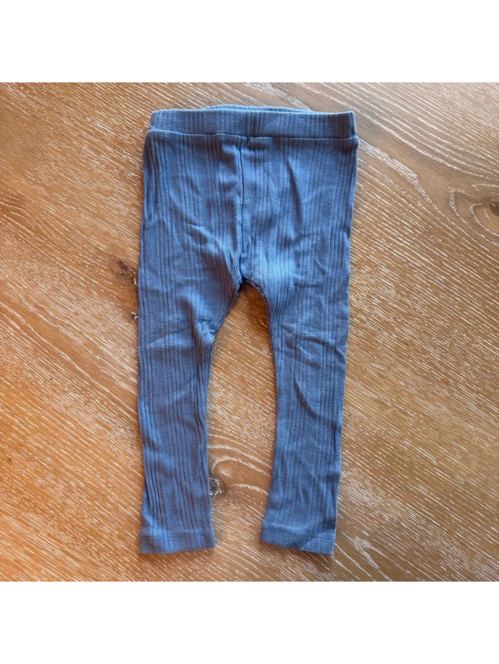 Kate Quinn Light Blue Organic Cotton Rib Leggings 2T